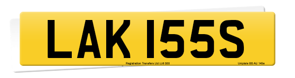 Registration number LAK 155S